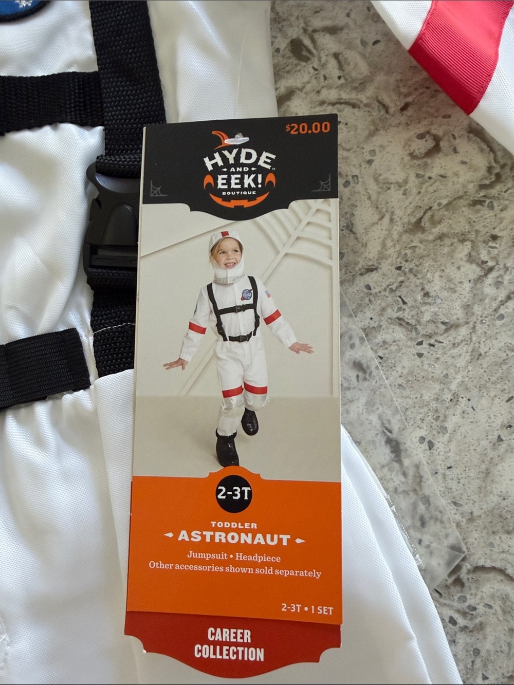 NWT Hyde & Eek Toddler Astronaut Jumpsuit - White with Red Accents